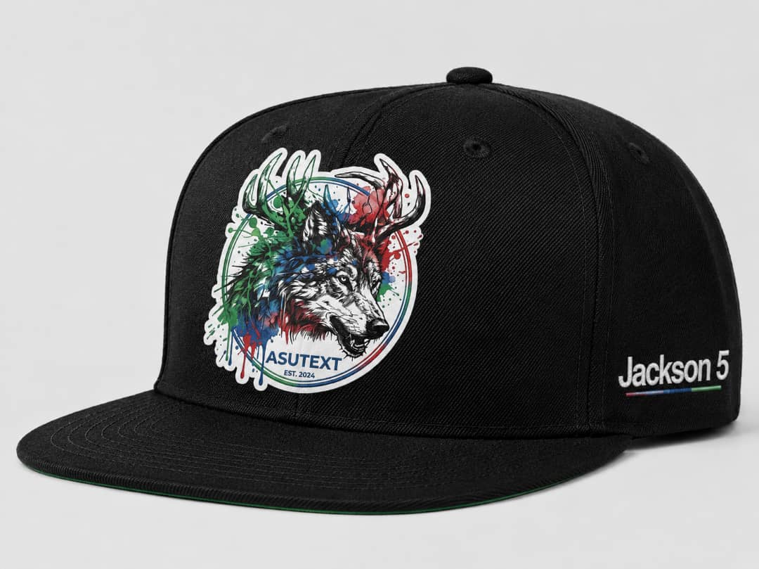 Monochrome Black Embroidered Baseball Cap